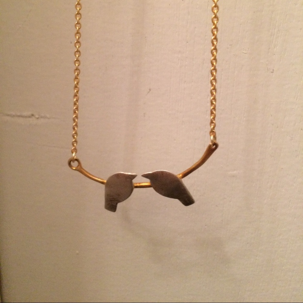 Vintage Twin Birds Necklace