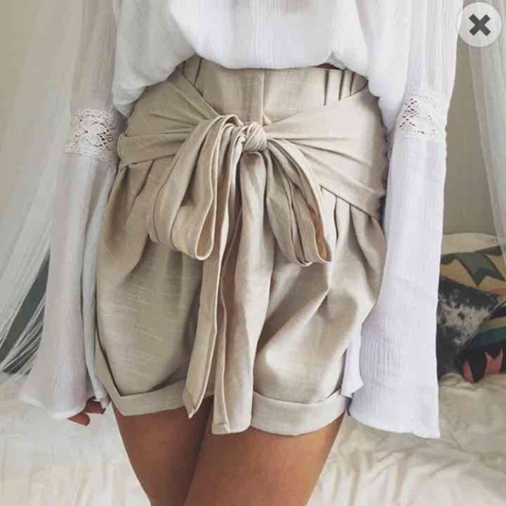 Bag It Up paper bag tied shorts