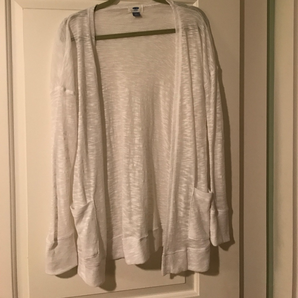 White cardigan