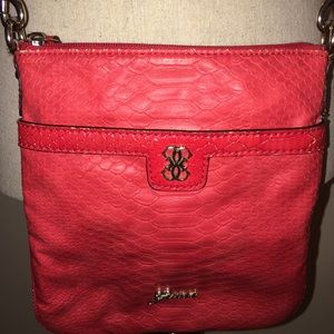 Guess Bright Red Orange Crossover Pouch Bag