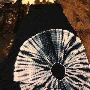 Navy blue size S tie dye maxi skirt