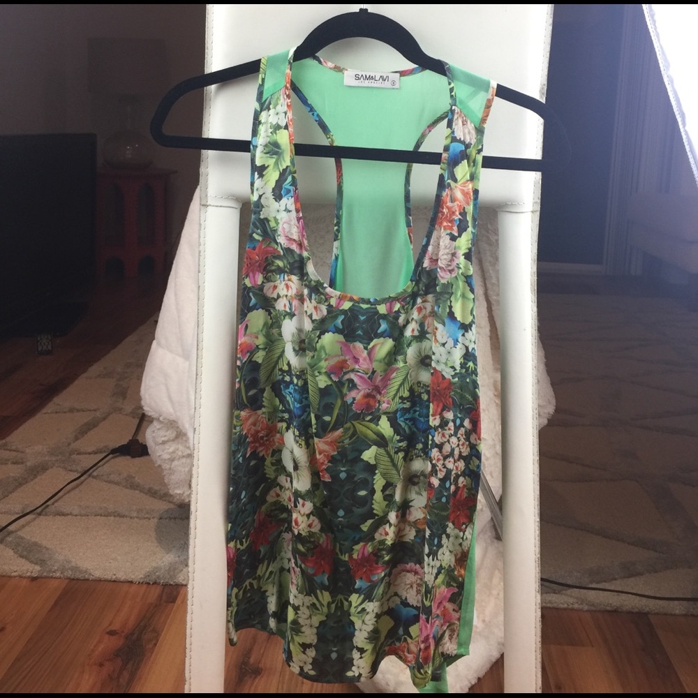 Sam and Lavi Bright Floral Cami and Blouse Set