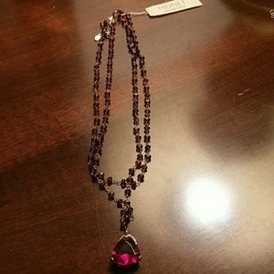 Ruby double chain necklace
