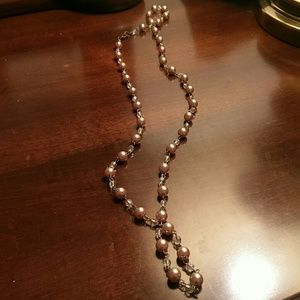 Vintage look baby pink pearl strand