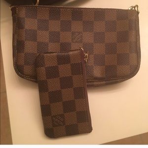 Authentic Coin wallet and cosmetics bag