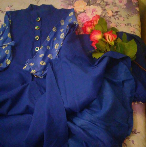 90%off brand new Royal blue vintage style gown!✨ - Picture 2 of 8