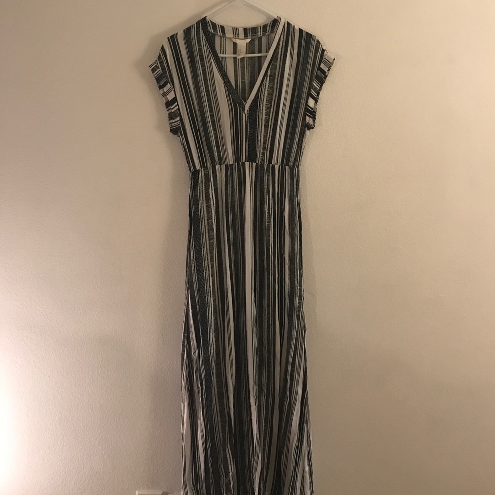 H&M Striped Maxi Dress