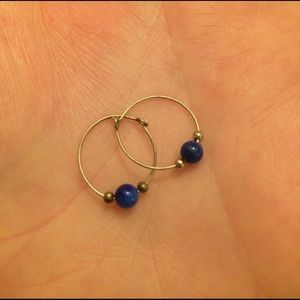 Delicate silver hoops