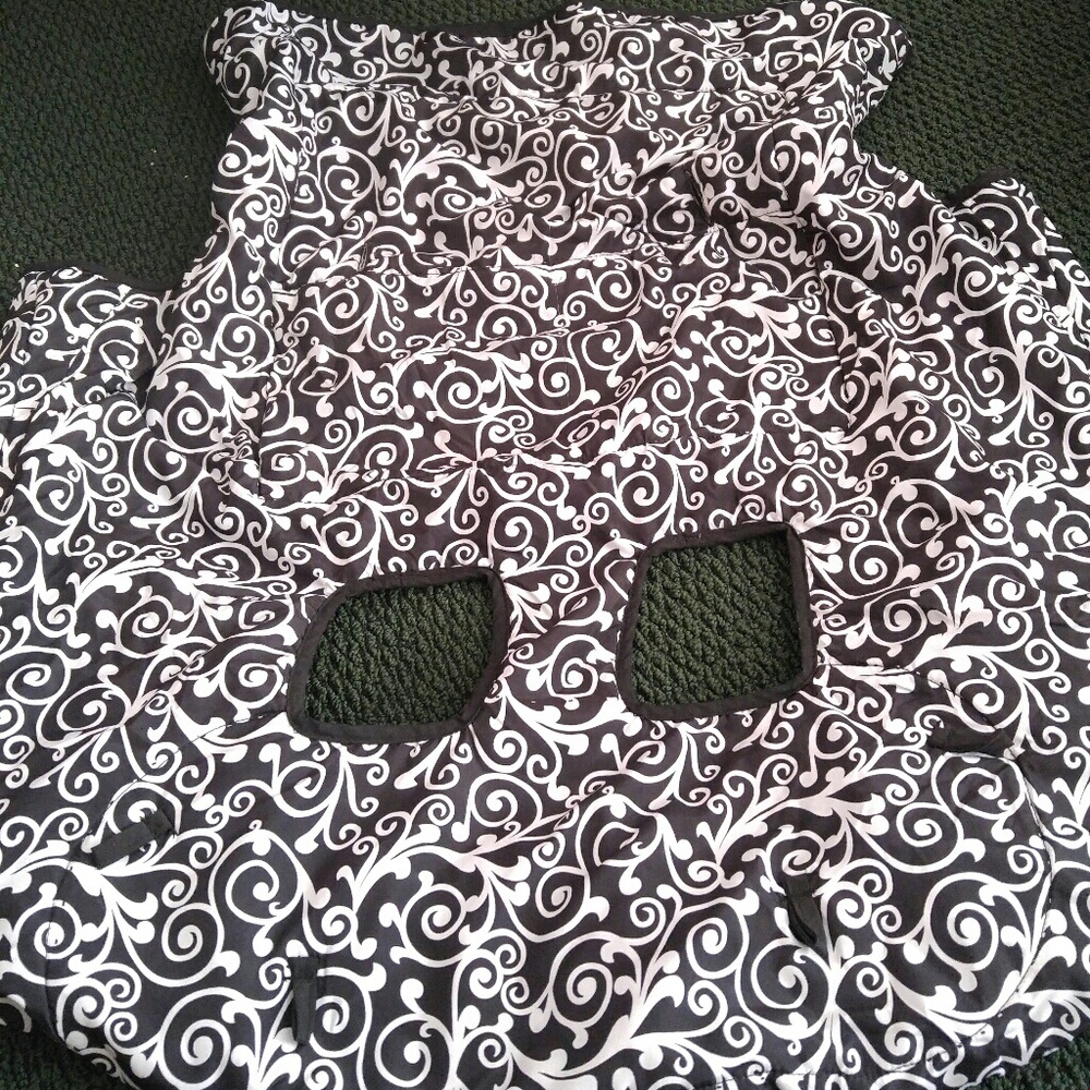 Damask shopping cart cover