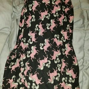 TC Black with pink unicorn leggings