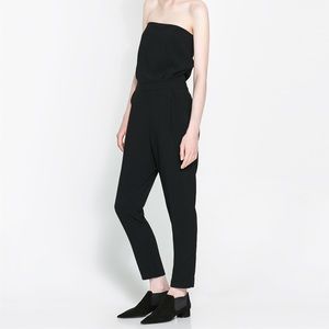 Zara strapless black romper