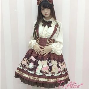 Handmade chocolate bear Lolita dress