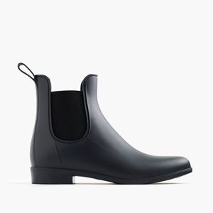 J crew matte navy chelsea rain boots