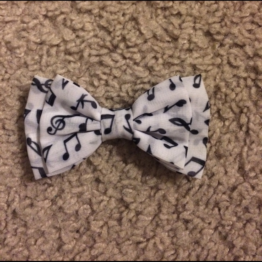 Music note Hair clip/ bow tie