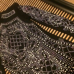 Amazing elegant sheer bling detailed top ️Small