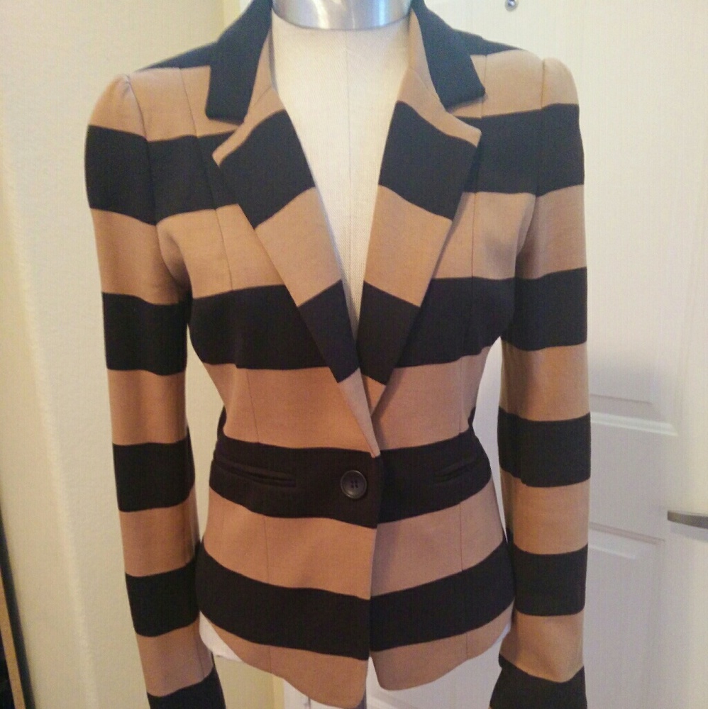 Black and tan blazer