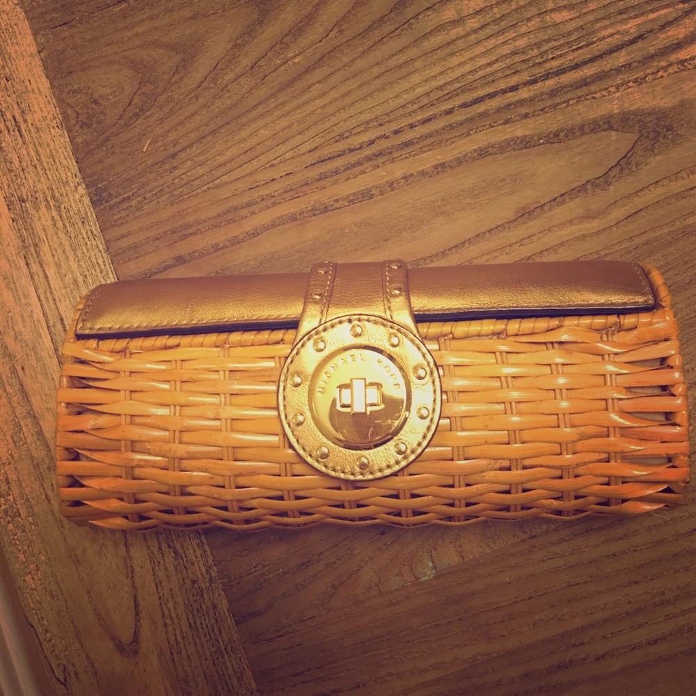 Michael Kors straw clutch