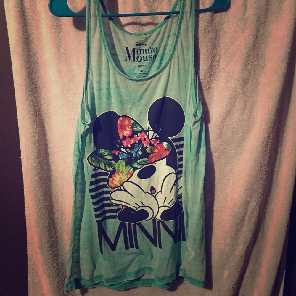 Disney "Minnie mouse" teal tank top 😎