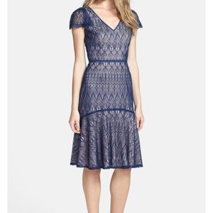 Adrianna Papell Flutter Sleeve Mermaid Dress