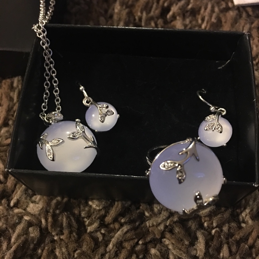 Earring necklace and ring set