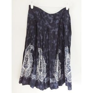 Tie dye knee length skirt