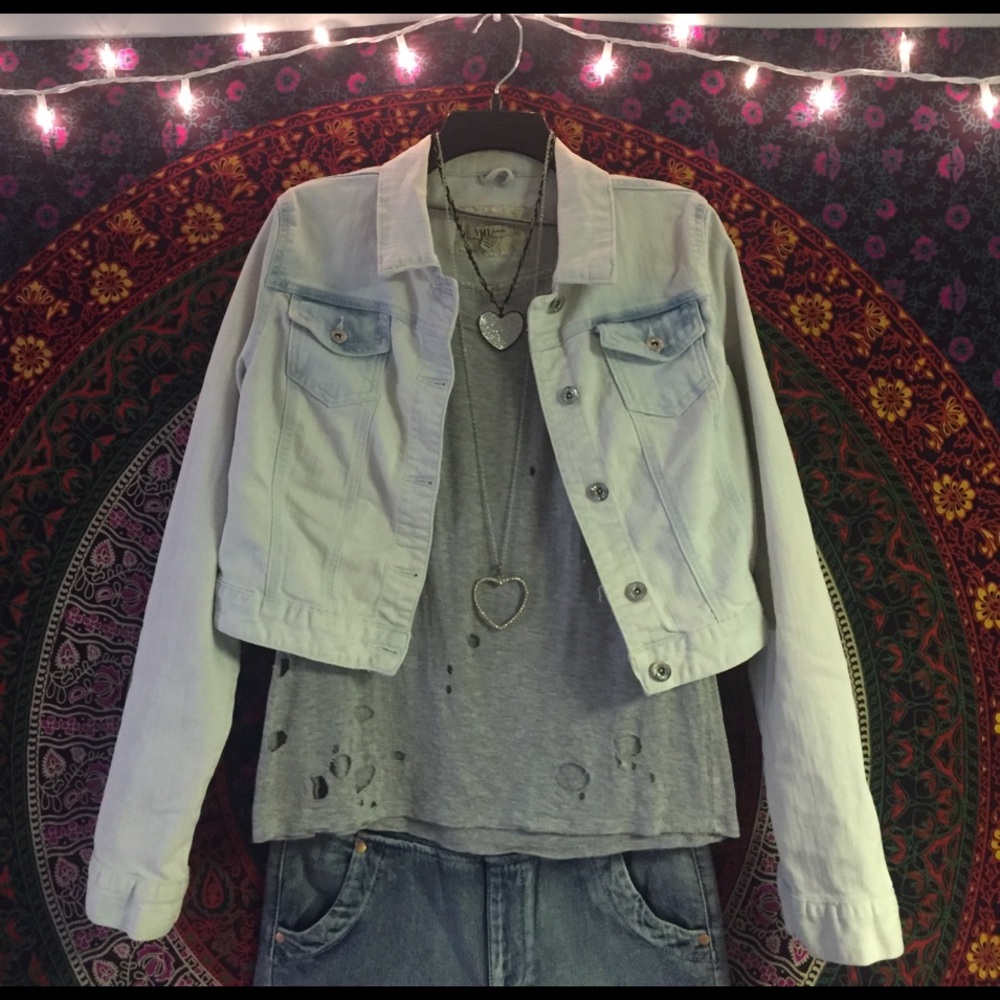 Light wash denim jacket