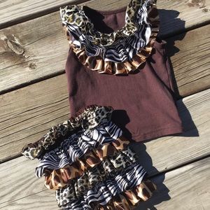 Brown Cheetah Tank Set