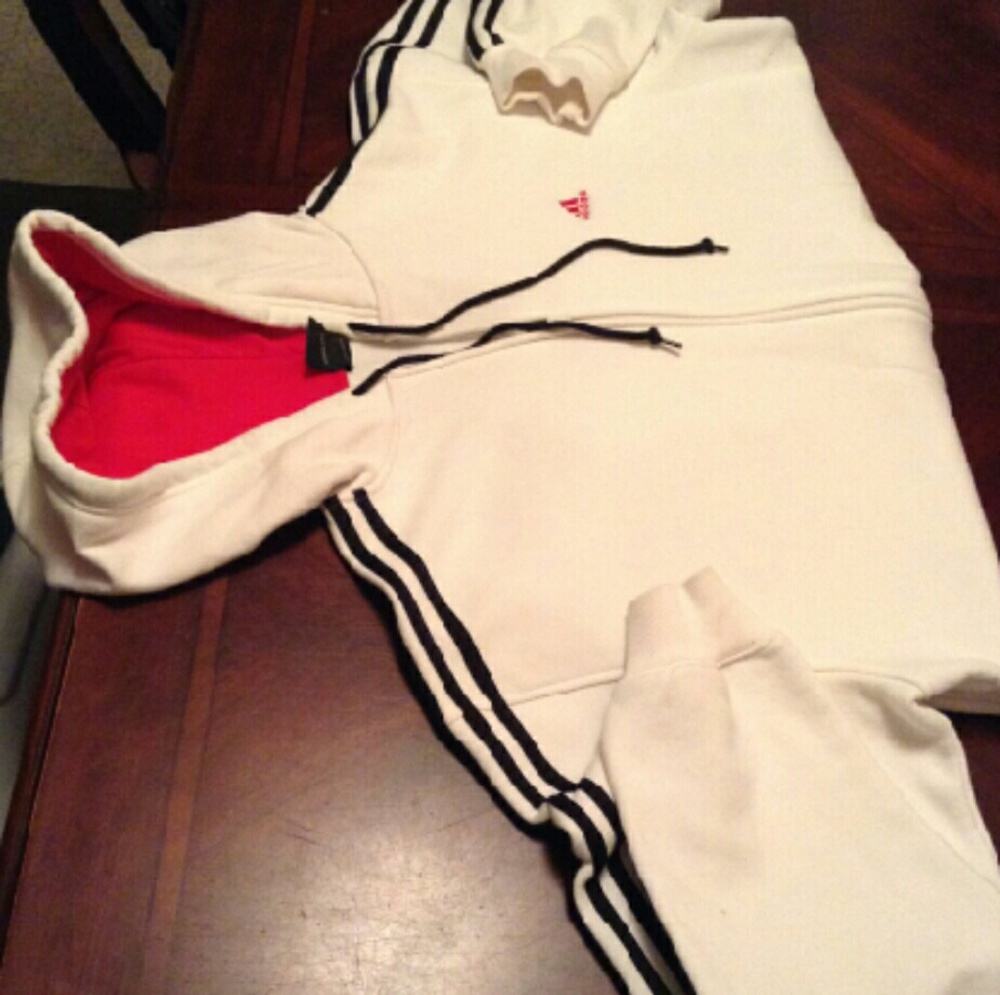 Hooded zipper ADIDAS jacket XL