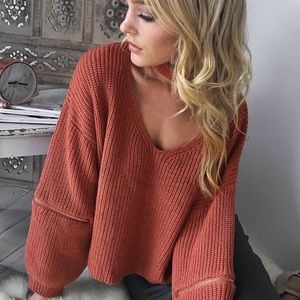 Chick V-neck Sweater With Matching Choker