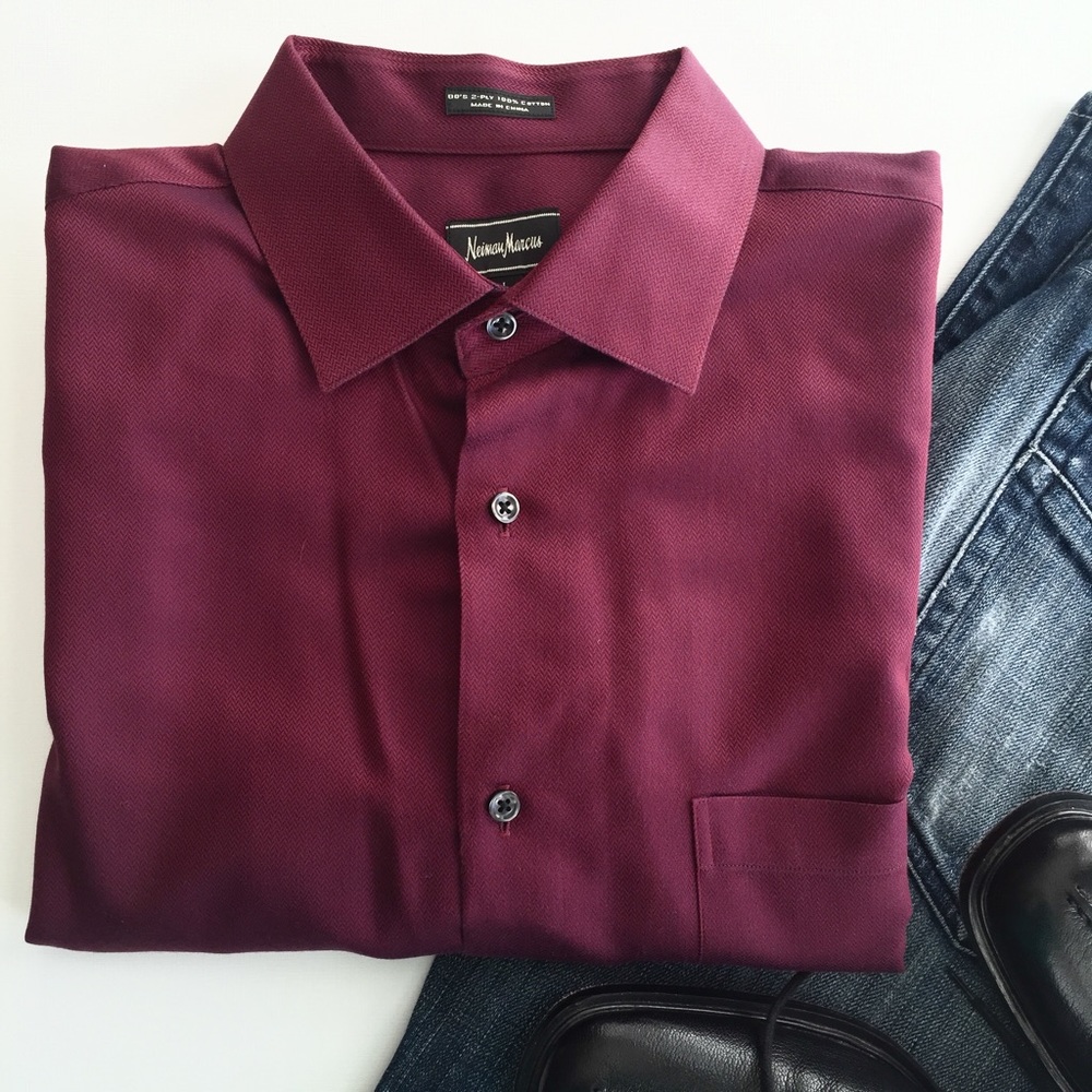 NEIMAN MARCUS Men's Long Sleeve Button Down