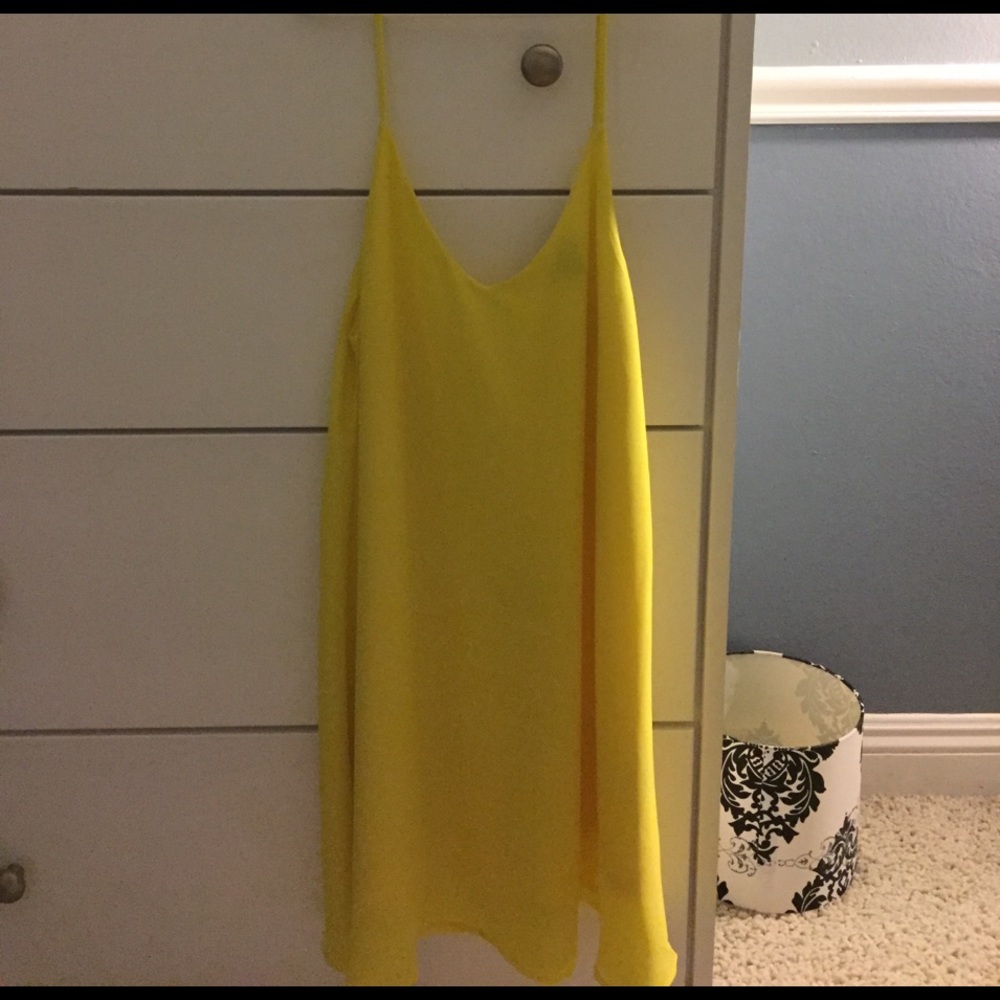 yellow shift dress