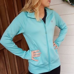 Blue dry-fit adidas jacket