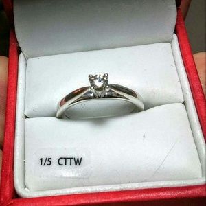 1/5 ct diamond solitaire ring