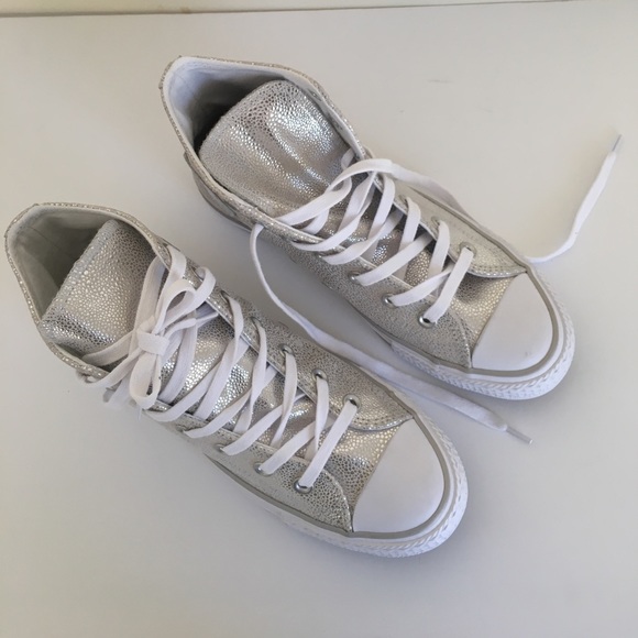 New leather silver High tops - Picture 3 of 5