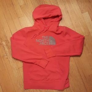 Salmon/ pink North Face hoodie