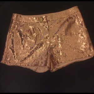ASOS Rose Gold Sequin Shorts