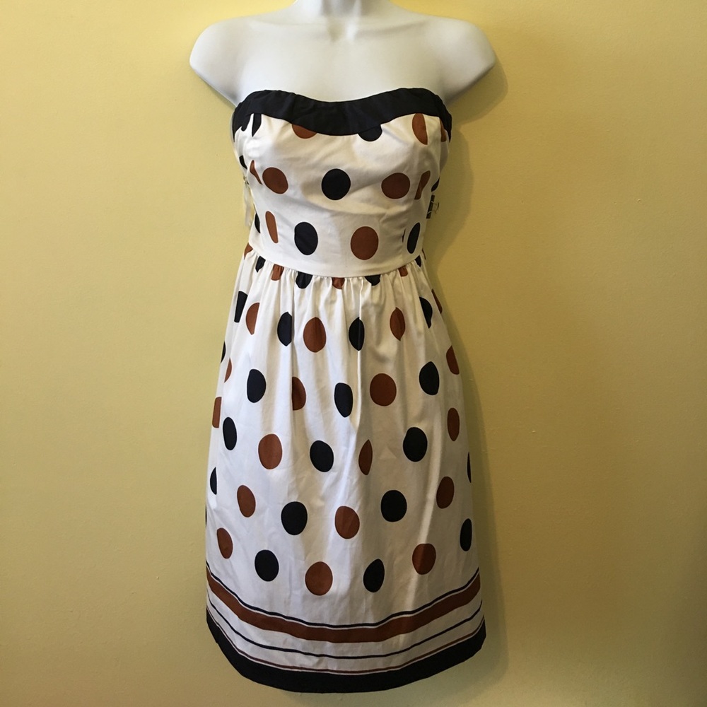The Limited Strapless Polka Dot Dress NWT