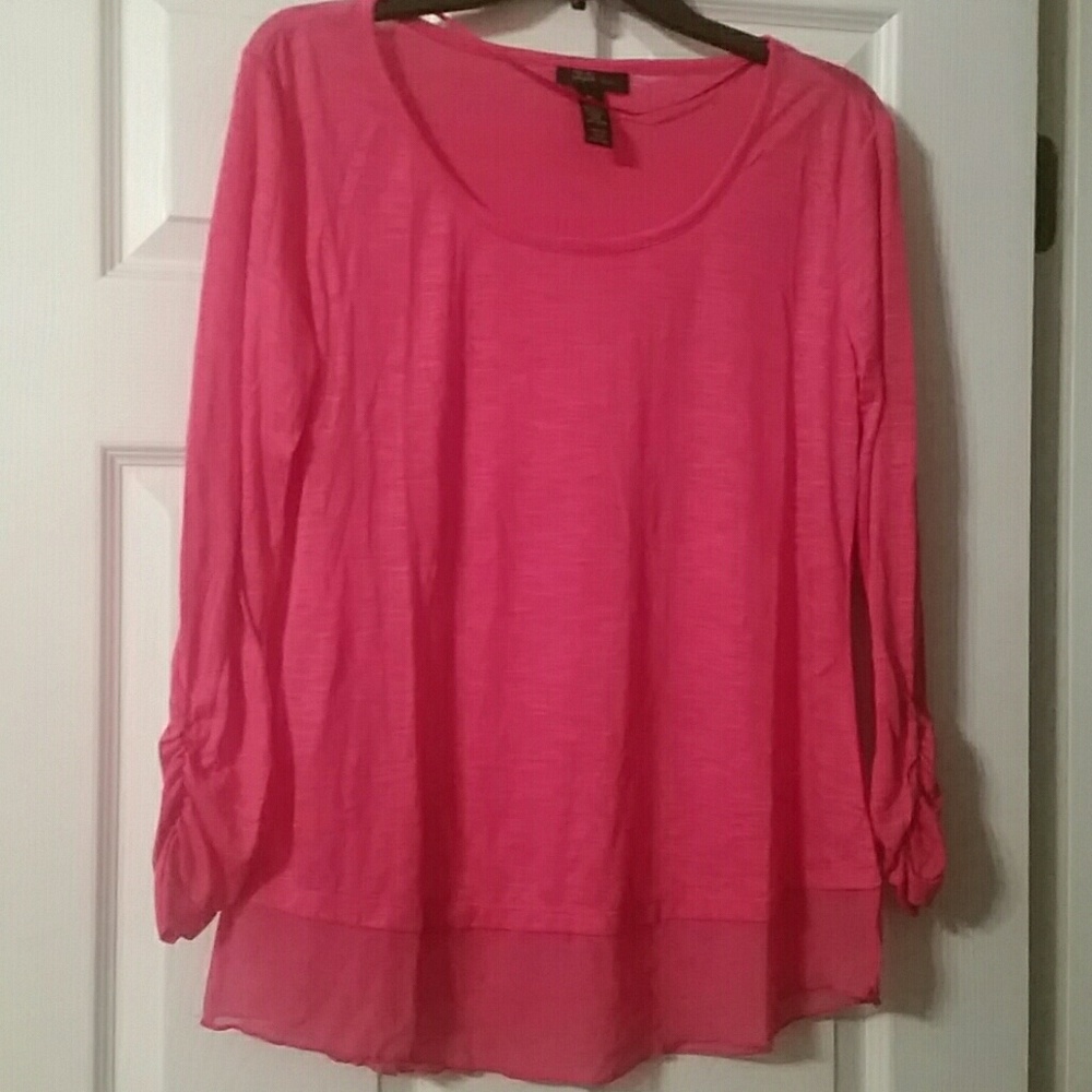 Tunic with sheer bottom