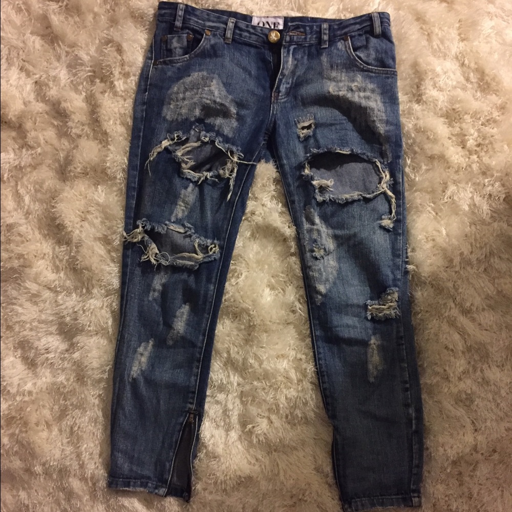One Teaspoon Ripped Jeans