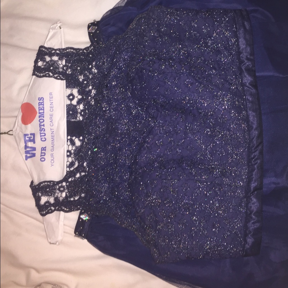 Navy blue home coming dress 2 piece