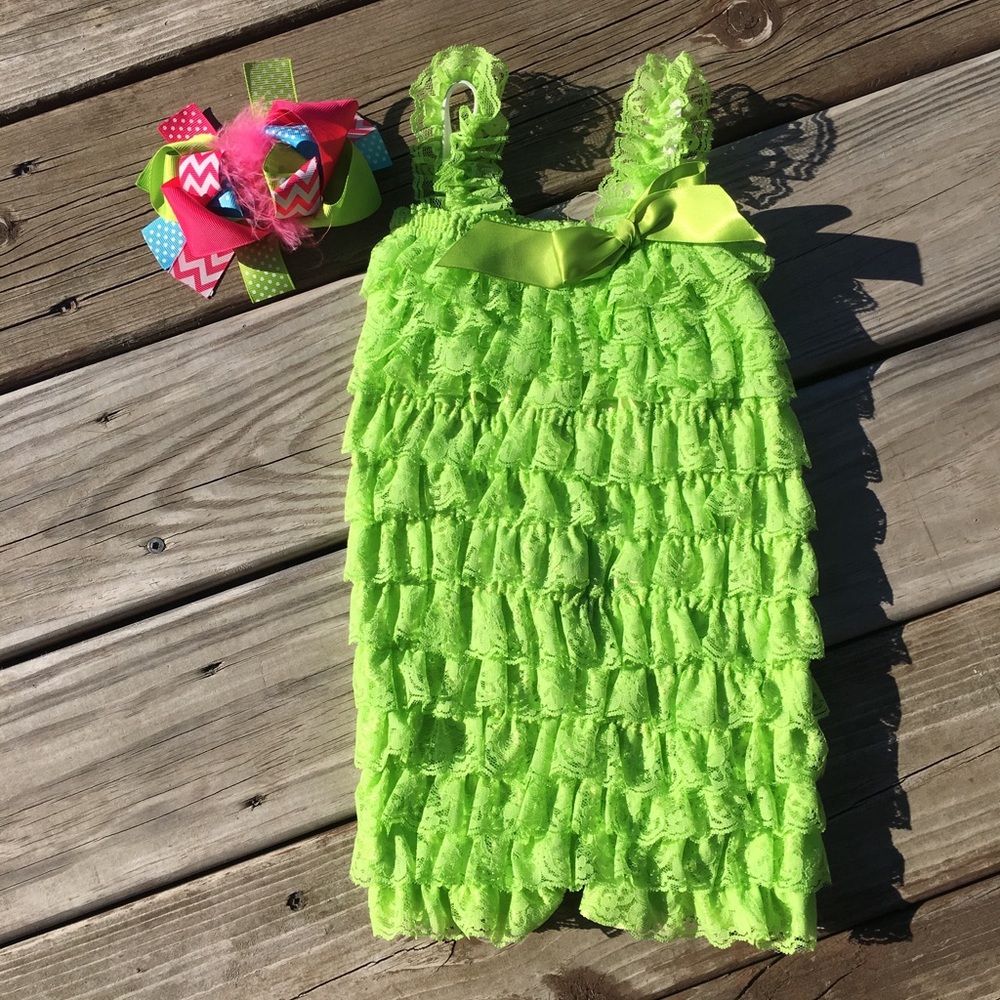Lime Green Romper Set