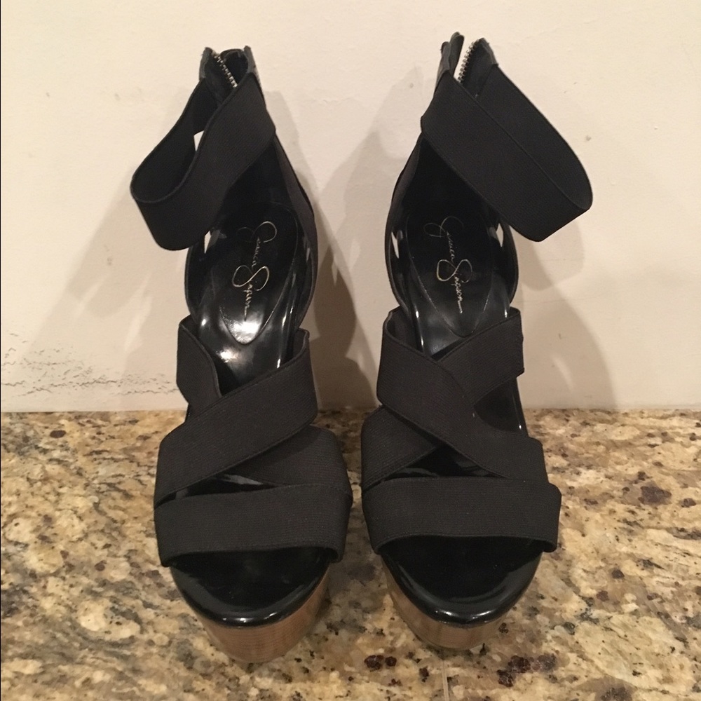 Black Jessica Simpson Wedge Size 10
