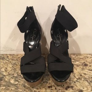 Black Jessica Simpson Wedge Size 10