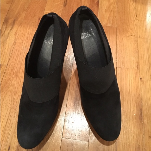 Stuart Weitzman black suede platform heels - Picture 2 of 4