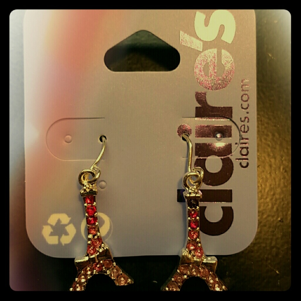 Claire's Eiffel Tower earrings