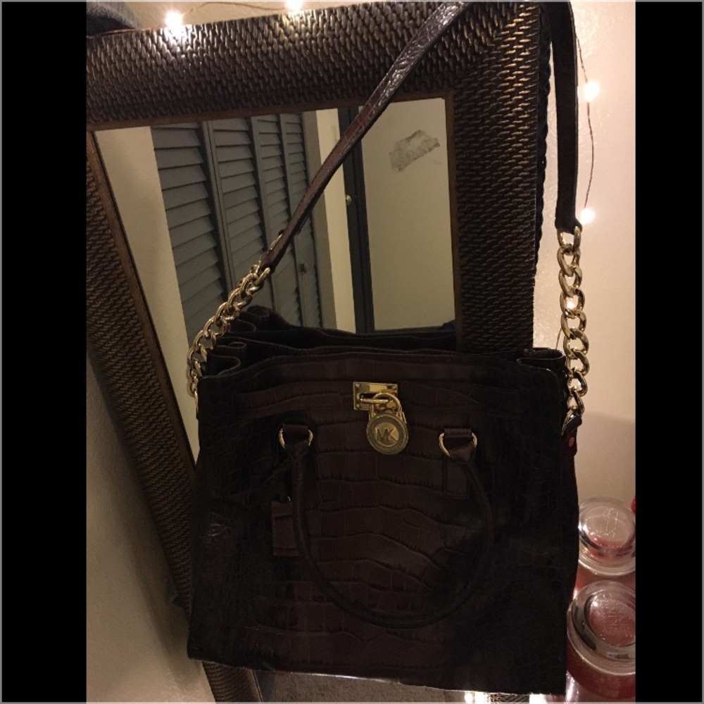 Brown Leather Michael Kors Tote