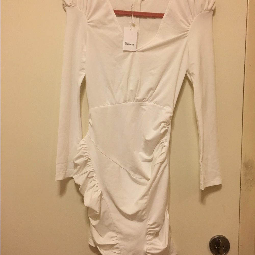 Long sleeve white dress
