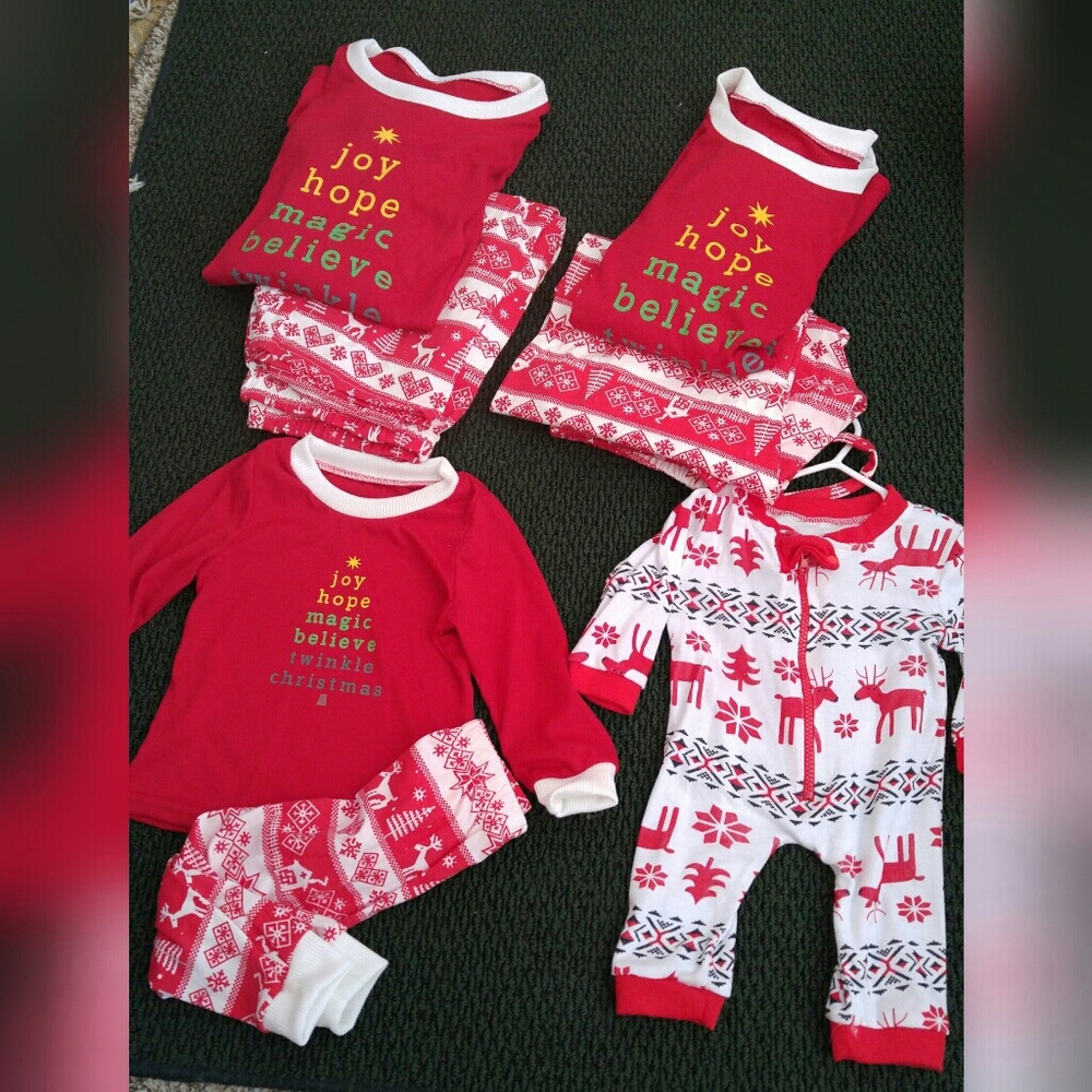 Christmas family pajamas matching set