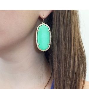 Classic Kendra Scott "Danielle" Earrings. Seafoam.