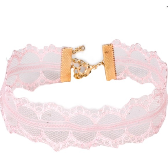 💖 Pink Lace Choker 💖 - Picture 2 of 2
